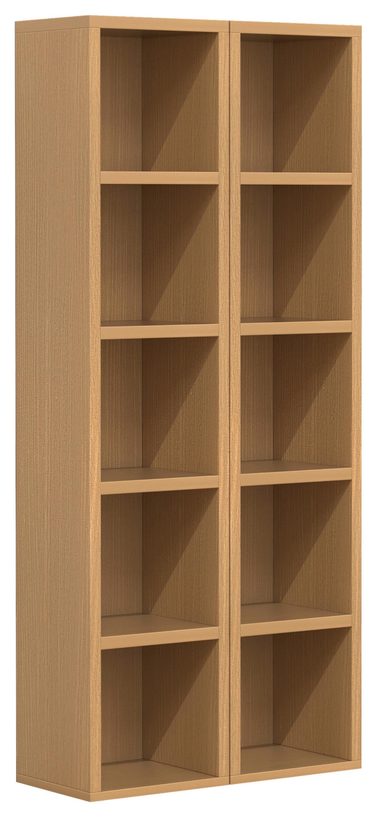 CD-Regal Megosa Buchenfarben Dekor - Buchefarben, Design, Holzwerkstoff (40/94/17cm) - MID.YOU