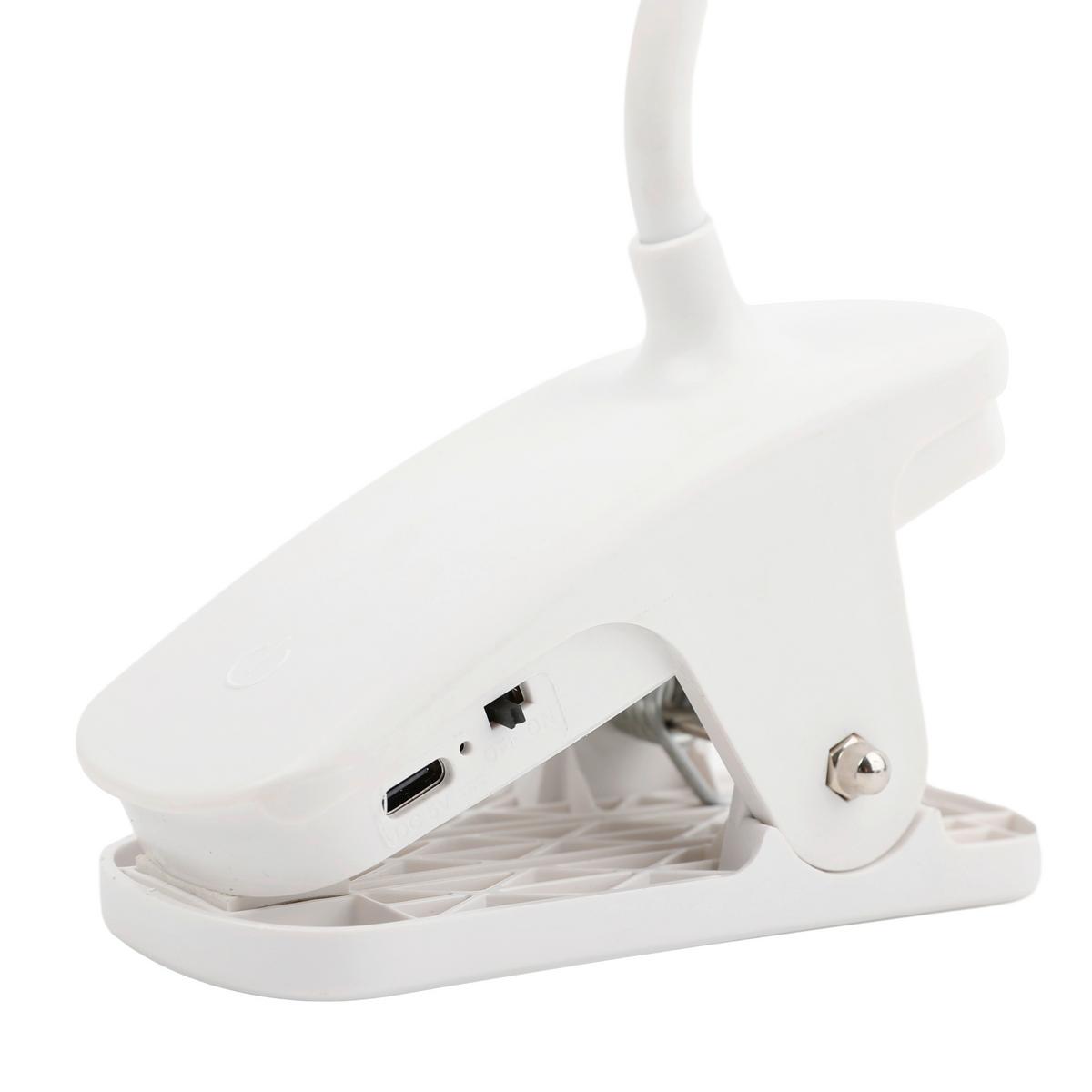 Íróasztallámpa Lida - fehér, Modern, műanyag/fém (12/10/45cm) - Luca Bessoni