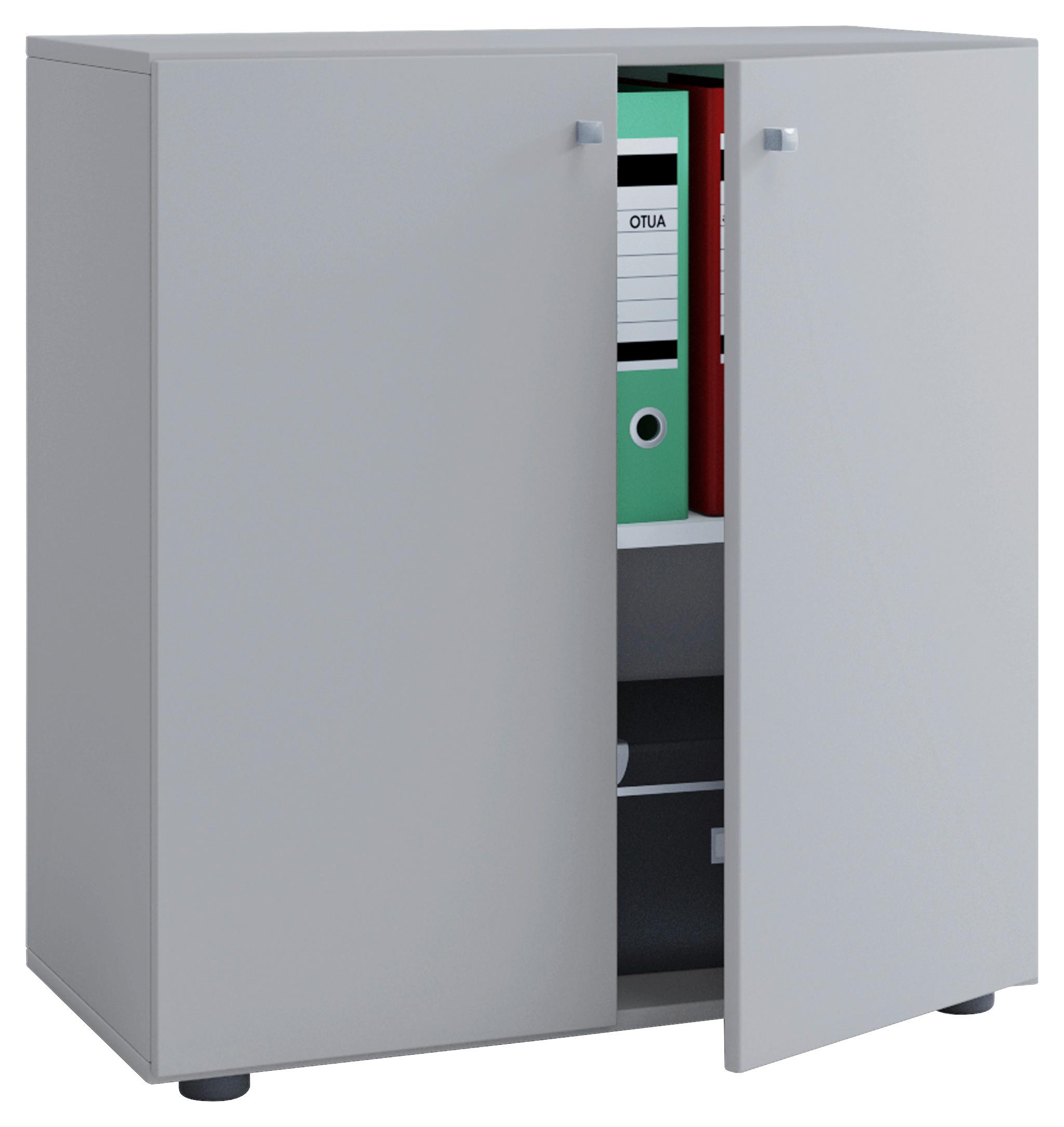 Aktenschrank Lona Grau Dekor B: 70 cm - Grau, Basics, Holzwerkstoff (70/74/39cm) - MID.YOU