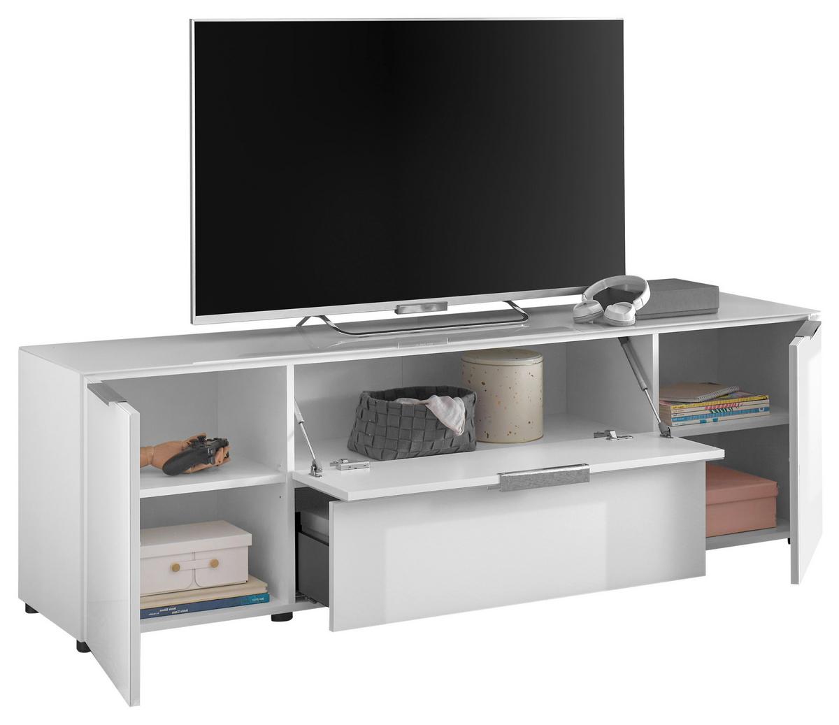 NÍZKA KOMODA SIENA -EXKLUSIV- - čierna/biela, Modern, kov/kompozitné drevo (180/55/40cm) - Mömax