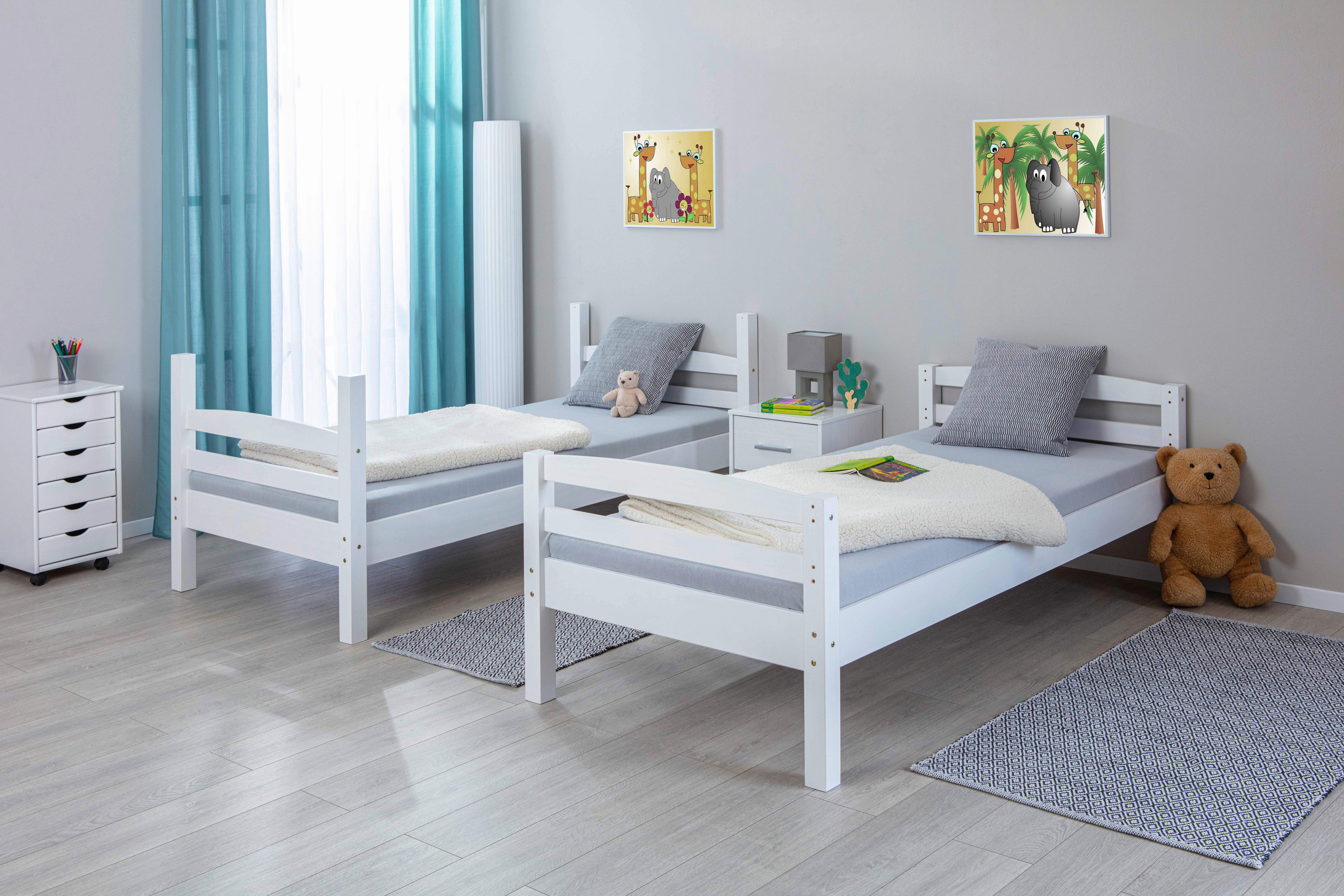 Etagenbett Annika, Weiß 90/200cm - Weiß, KONVENTIONELL, Holz (90/200cm) - Livetastic