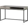 Schreibtisch Nore Grau B: 130 cm - Schwarz/Grau, MODERN, Holz/Metall (130/58/75cm) - Livetastic