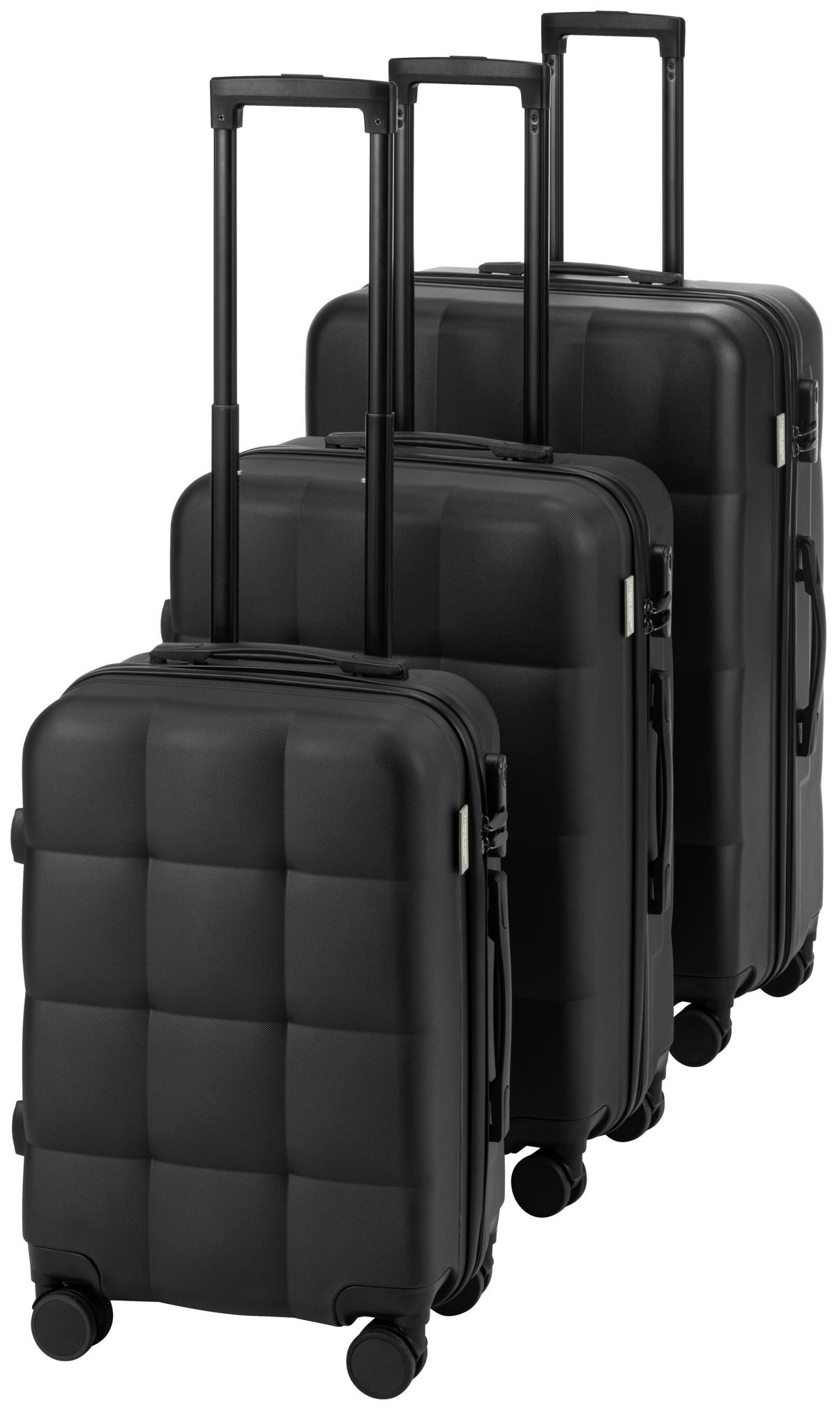 Reisekofferset Diego - Schwarz, KONVENTIONELL, Kunststoff/Textil - James Wood