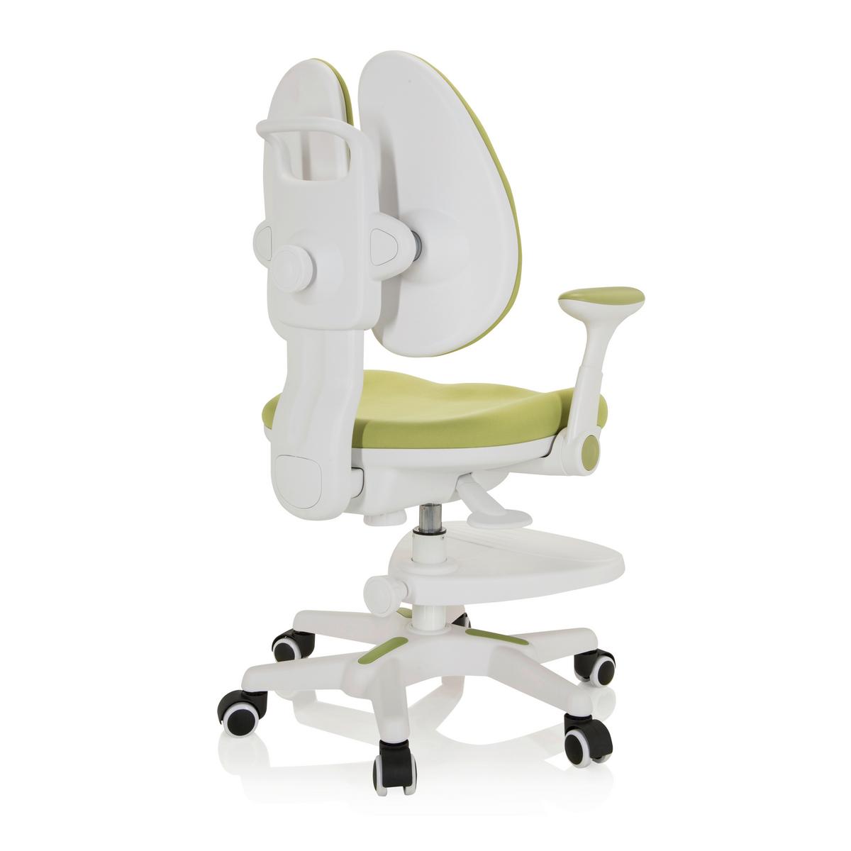 Jugenddrehstuhl Kid Wing Weiß/hellgrün Bis 80 Kg - Weiß/Hellgrün, MODERN, Kunststoff/Textil (56/88/52cm) - MID.YOU