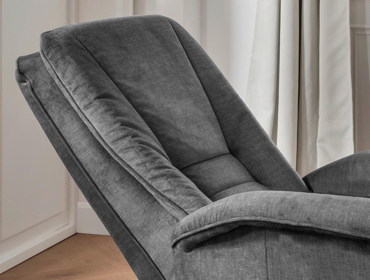 Fernsehsessel Harry Dunkelgrau B: 77 Cm - Dunkelgrau/Schwarz, Design, Textil (77/107/88cm) - Livetastic