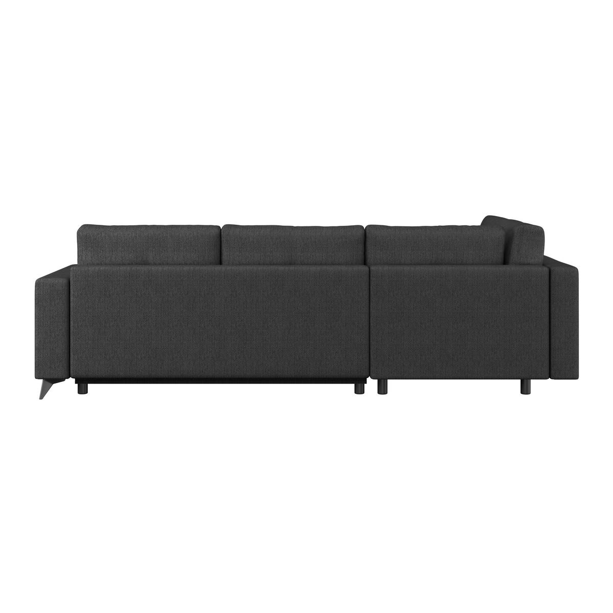 Ecksofa mit Schlaffunktion & Bettkasten Texas Erdfarben - Graubraun/Schwarz, KONVENTIONELL, Holz (203/259cm)