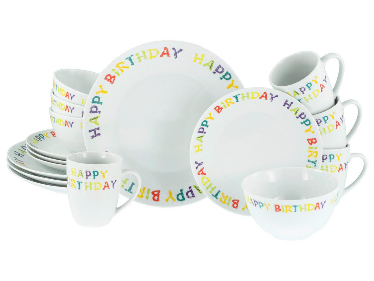 Kombiservice Happy Birthday Multicolor - Multicolor, Basics, Keramik - Creatable