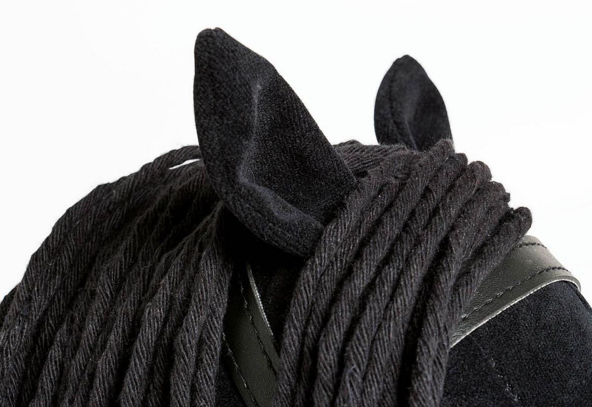 Steckenpferd Natur/Schwarz BxHxT: 24x65x12 cm - Schwarz/Naturfarben, Basics, Textil (24/65/12cm) - Pinolino