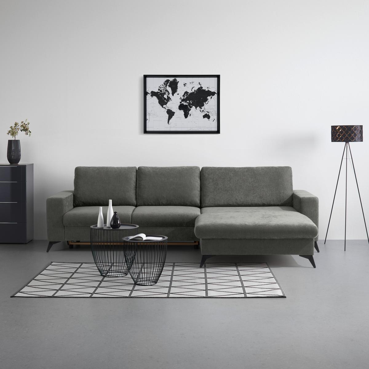 Rohová sedačka SUNNY, oboustranná, šedohnědá - šedohnědá, Moderní, textil (290/87/178cm) - Mömax