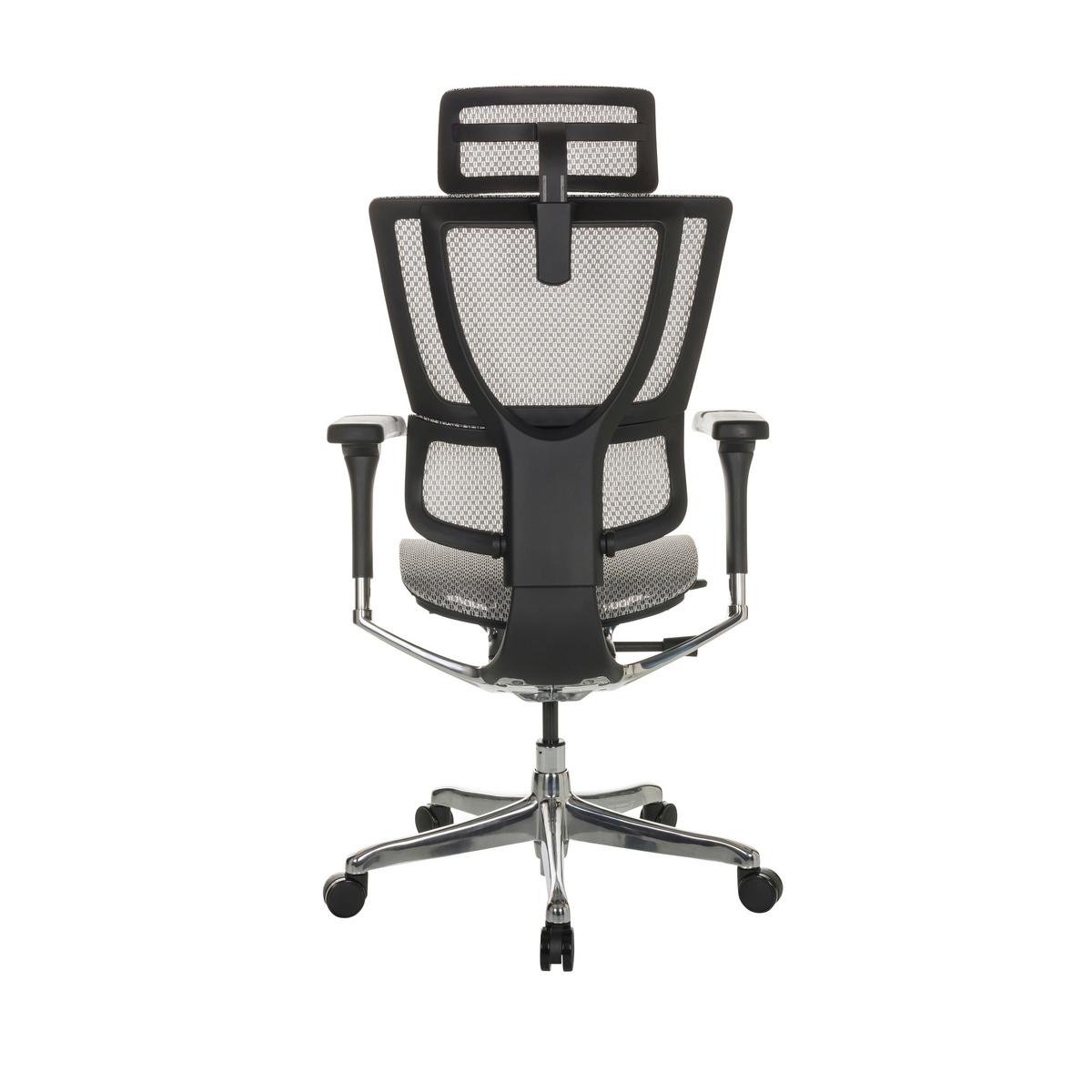 Drehstuhl Ergohuman Slim I - Silberfarben/Hellgrau, Basics, Kunststoff/Textil (69/116-138/66cm) - MID.YOU