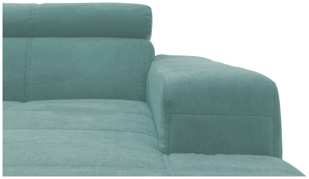 Gepolsterte mintfarbene Wohnlandschaft mit Armlehne