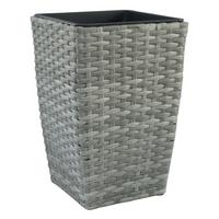 Blumentopf Nils - Schwarz/Grau, KONVENTIONELL, Kunststoff/Metall (36/55cm) - Luca Bessoni