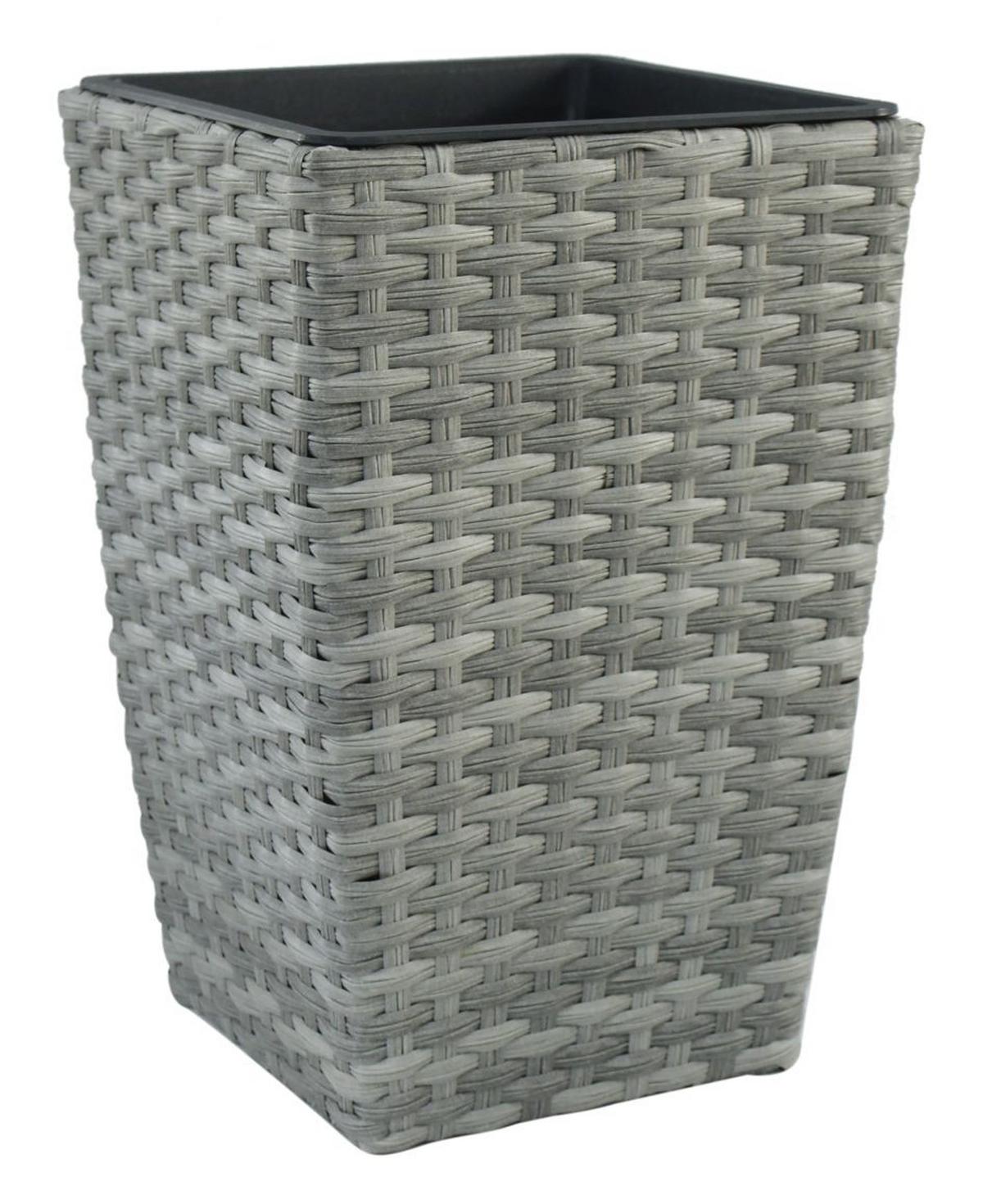 Blumentopf Nils - Schwarz/Grau, KONVENTIONELL, Kunststoff/Metall (36/55cm) - Luca Bessoni