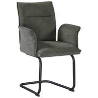 ŽIDLE S PODRUČKAMI NOVA - černá/zelená, Moderní, kov/textil (63/90/61cm) - Premium Living