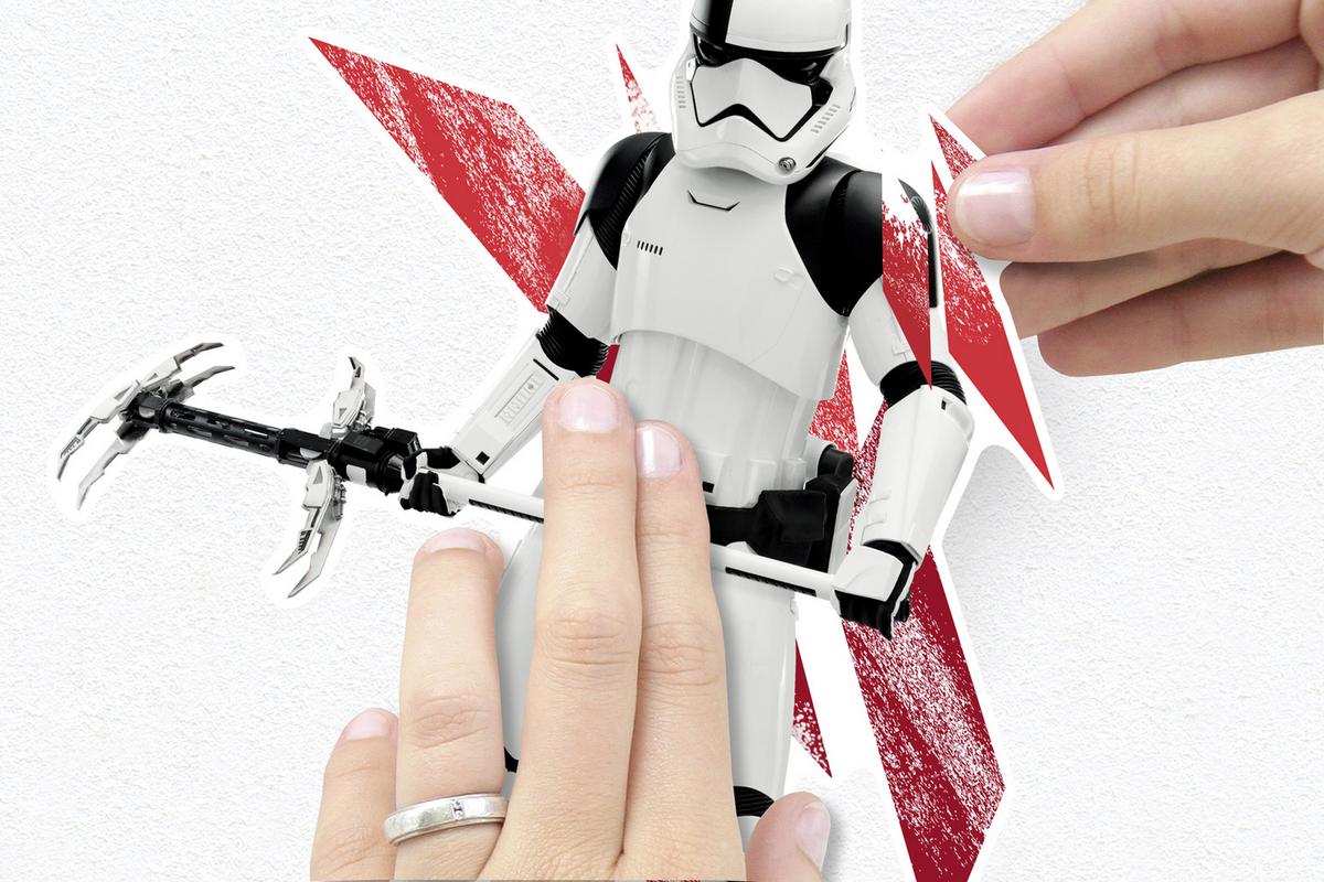 Dekosticker The Last Jedi - Rot/Schwarz, LIFESTYLE, Kunststoff (100/70cm)