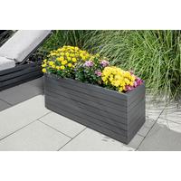 Blumenkasten H: 35 cm, Anthrazit - Anthrazit, Basics, Holz (84/30/35cm) - Prestige Home