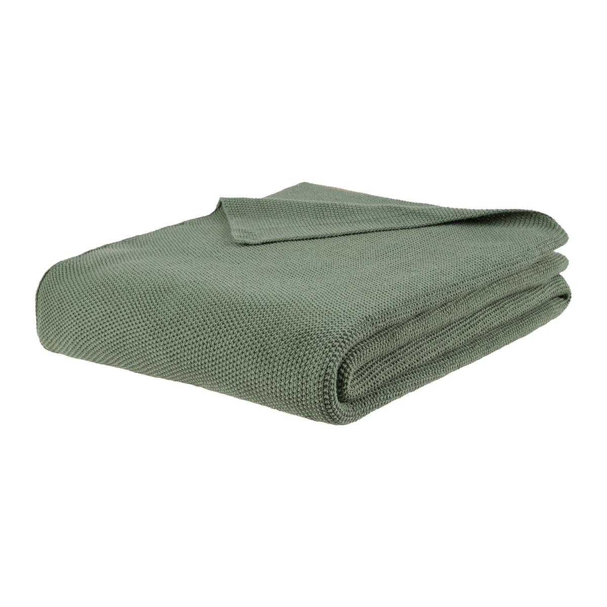 Měkká deka Lara,130/170,šalvějově zelená - šalvějově zelená, Konvenční, textil (130/170cm) - Mömax