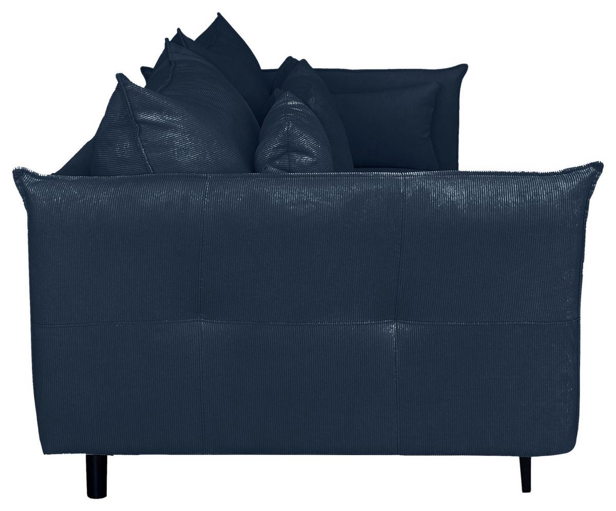 2-sitzer-sofa Sing Blau Cord B: 262 Cm - Blau/Schwarz, Design, Textil (262/91/115cm) - MID.YOU