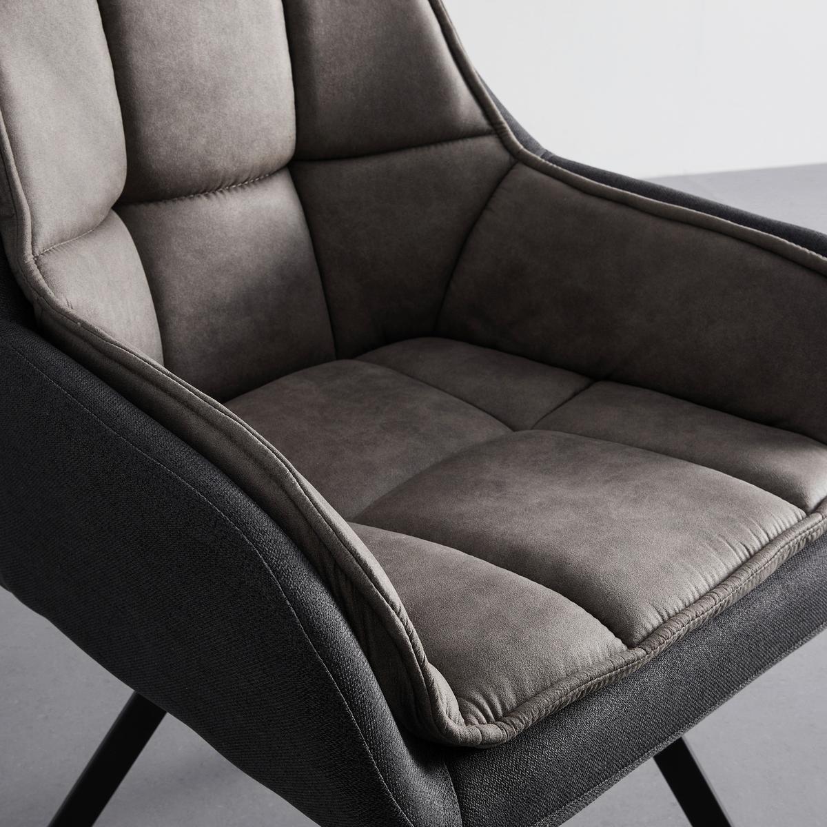 Židle s podroučkami BILLY tmavěšedá - šedá/černá, Moderní, kov/textil (62/85/62cm) - P & B