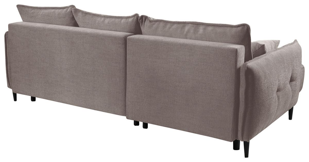 Ecksofa Sycylia Taupe/schwarz, 165 Cm - Taupe/Schwarz, Design, Textil (165/244cm) - MID.YOU