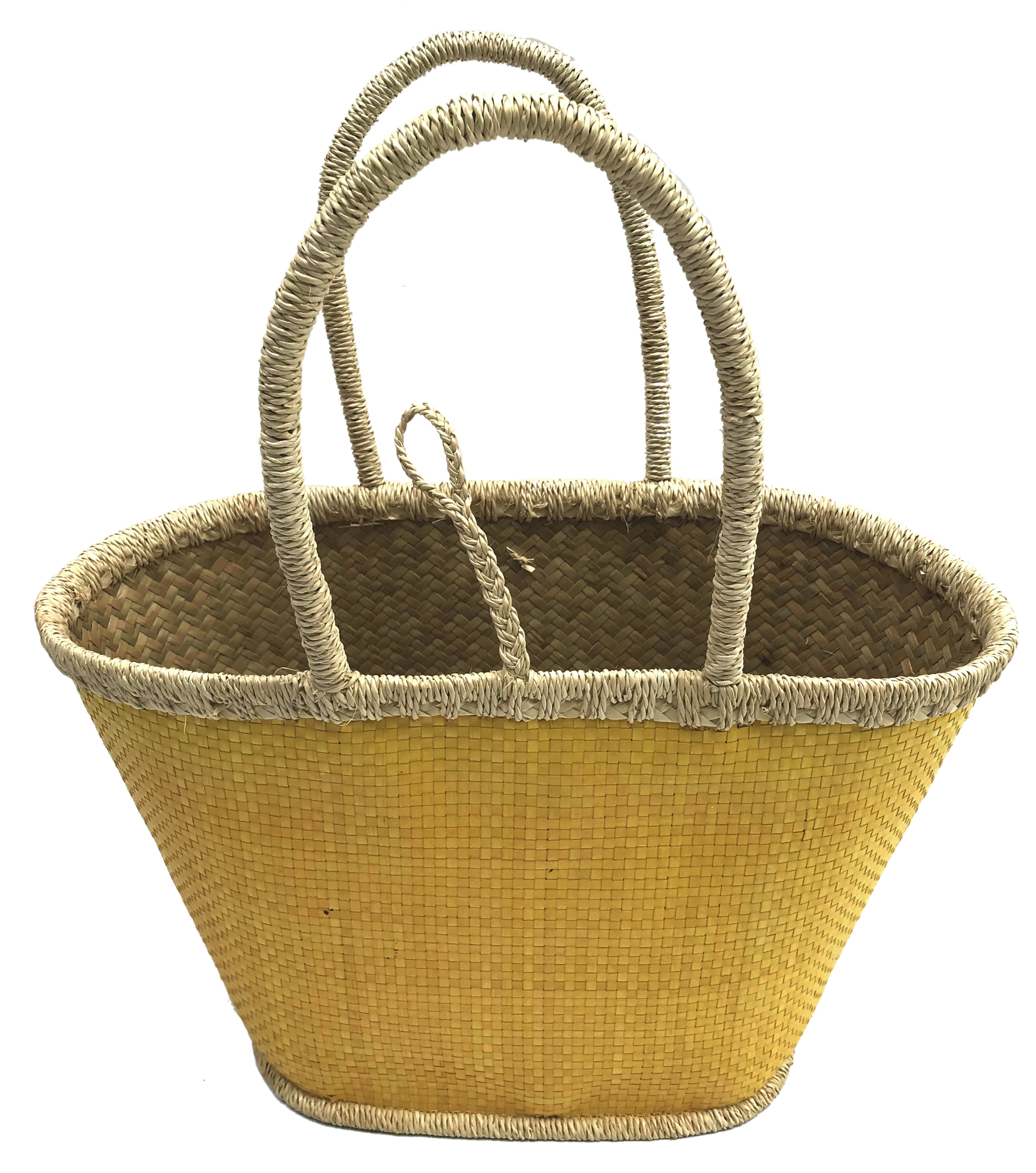 Einkaufskorb Sunny - žlutá, přírodní materiály (50/30-52/19cm) - Mömax modern living