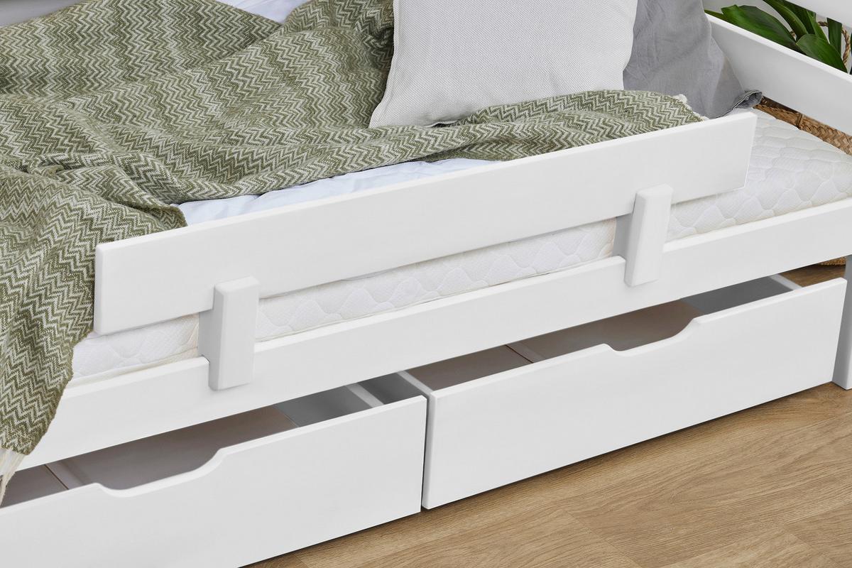 Bettschutzgitter Eco Comfort Weiß, B: 100 Cm - Weiß, MODERN, Holz (100/22,5/4cm) - MID.YOU