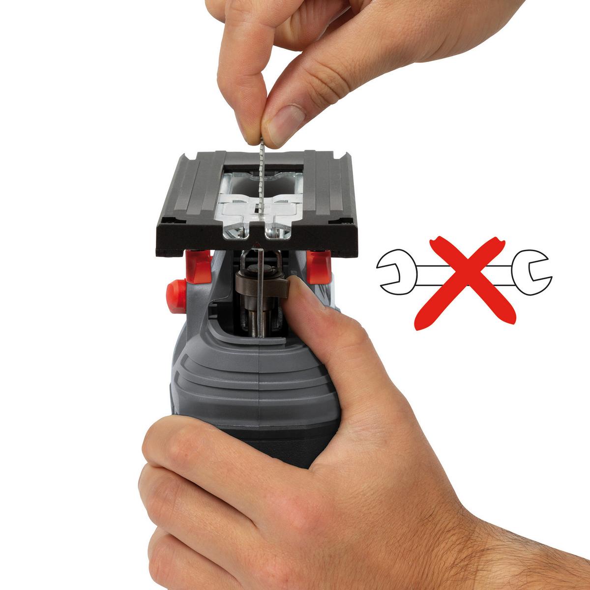 Akku-Stichsäge Kraftixx Kx-Ss 18 V in Schwarz/Dunkelgrau - Dunkelgrau/Schwarz, Basics, Kunststoff (21/25/8,5cm)