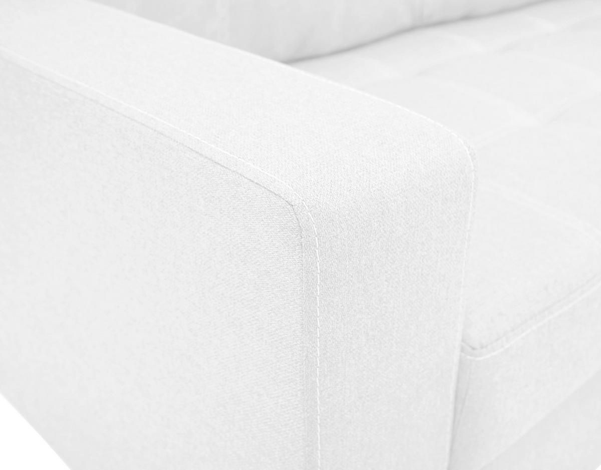 Eckschlafsofa Mediolan Weiß S: 240x160 cm - Schwarz/Weiß, Design, Textil (240/160cm) - Livetastic