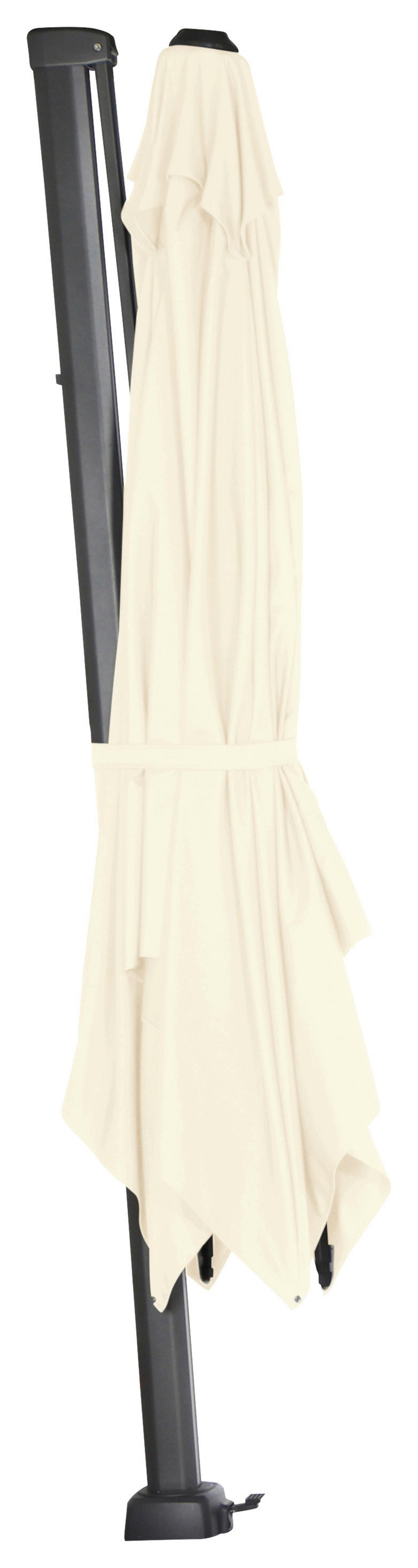 Ampelschirm Sunset N+ B: 300 H: 255 cm Anthrazit/Creme - Anthrazit/Creme, KONVENTIONELL, Textil/Metall (300/300cm) - Siena Garden