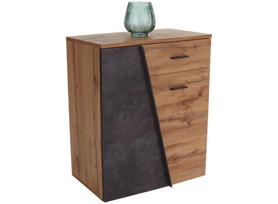 Komoda Venedig - barvy dubu/tmavě šedá, Moderní, kompozitní dřevo (80/92/35cm) Komoda Venedig - barvy dubu/tmavě šedá, Moderní, kompozitní dřevo (80/92/35cm)