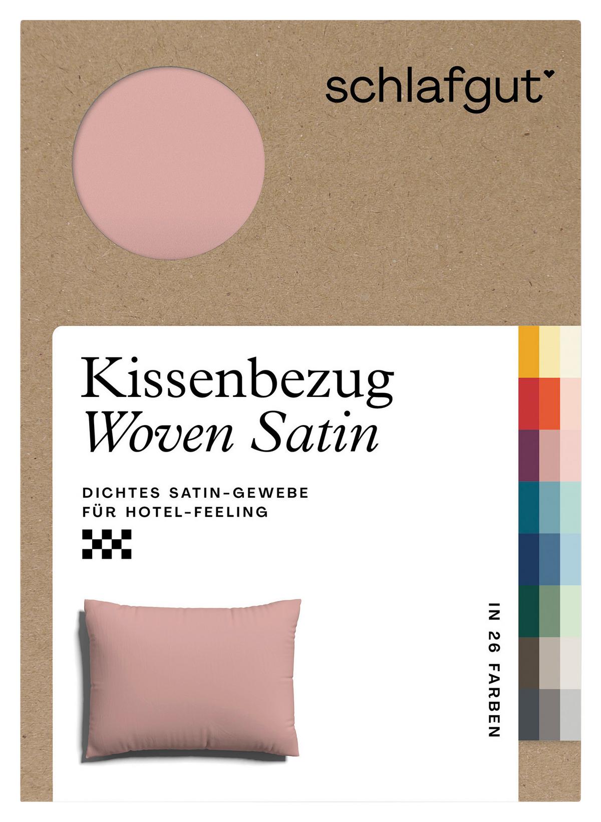 KOPFPOLSTERBEZUG WOVEN SATIN - Dunkelrosa, Basics, Textil (60/80cm) - Schlafgut