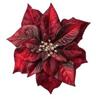 Dekoclip Blume Ø 17 Cm Bordeaux - Bordeaux, Basics, Textil (17cm)