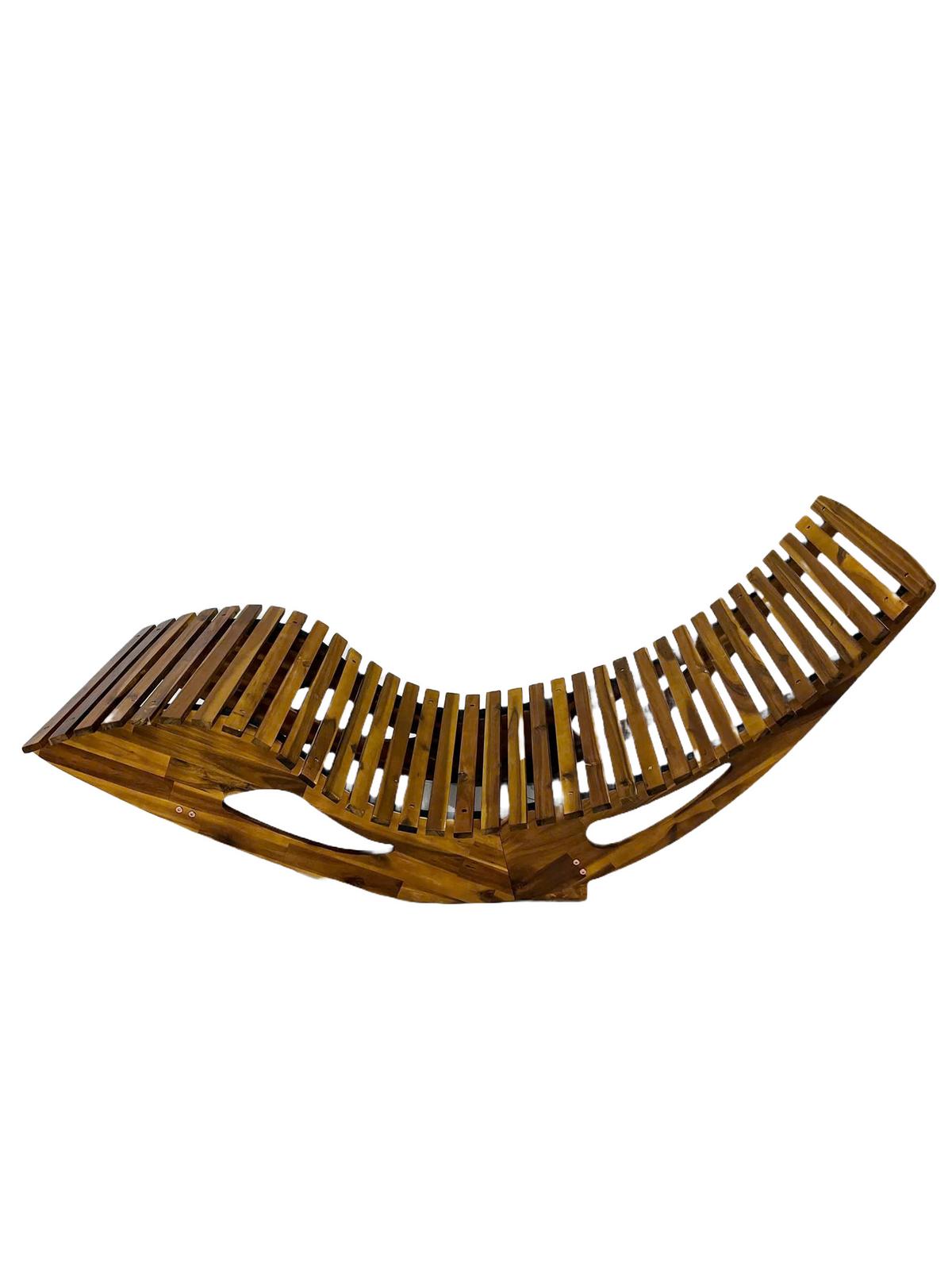 Schaukelliege Ph-Aca-El - Akaziefarben, Basics, Holz (156/60/72cm)