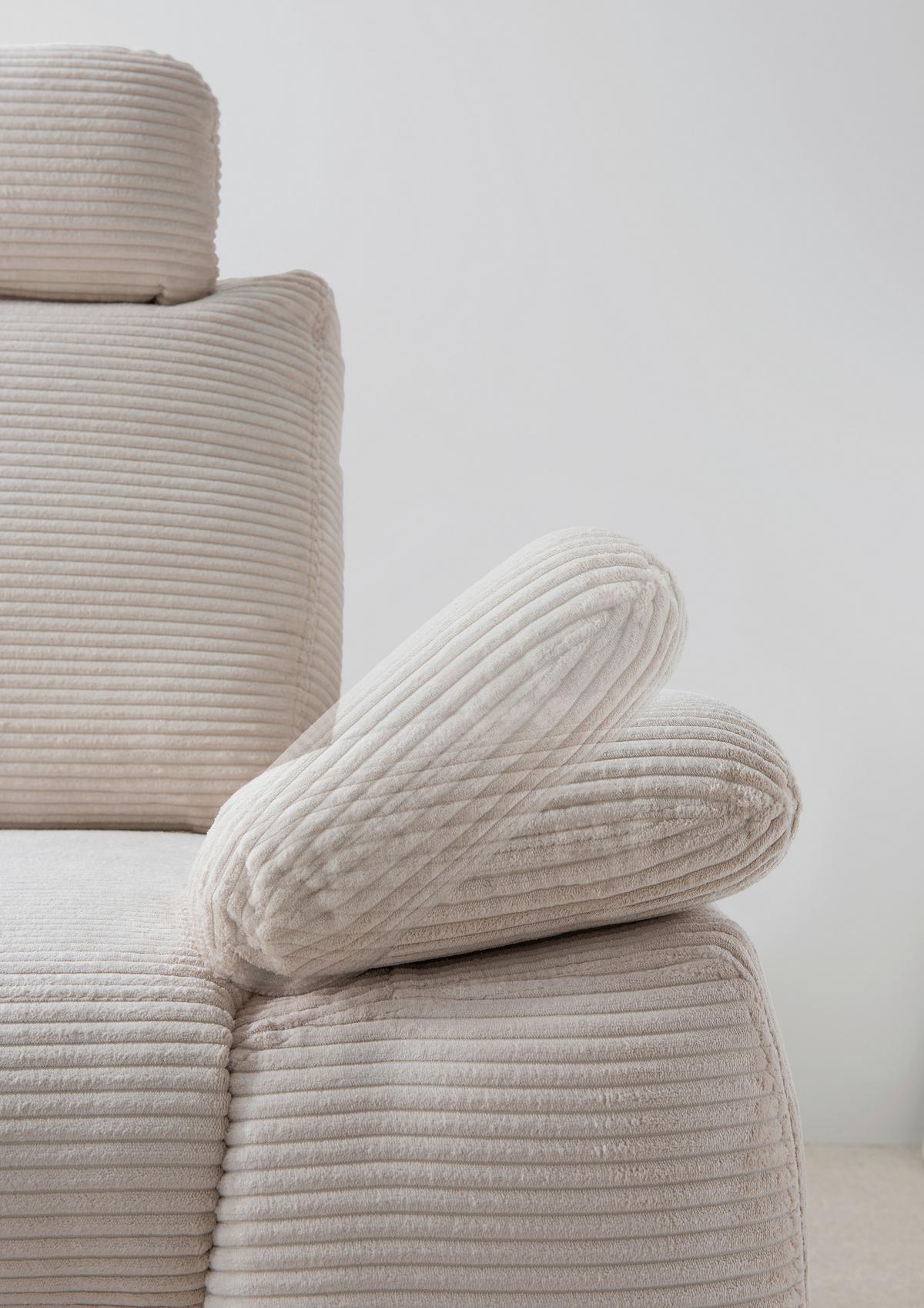 Eckschlafsofa Positano. Beige S: 206x261 Cm - Wildeiche/Beige, MODERN, Textil (206/261cm) - Livetastic