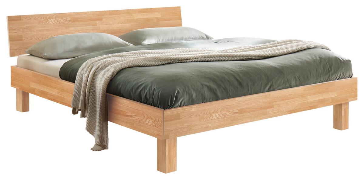 Bett Forti, Eiche Bianco 160x200 cm - Eiche Bianco/Eichefarben, Natur, Holz (160/200cm) - Hasena