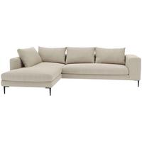 Ecksofa Aurora Ii - Beige/Schwarz, MODERN, Textil (210/295cm) - Trendmanufaktur