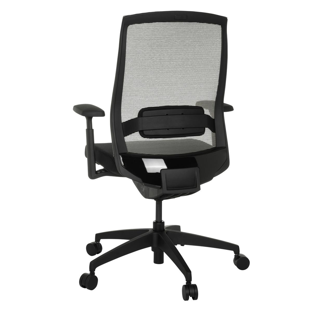 Drehstuhl Colore Schwrz B: 65 cm - Schwarz, MODERN, Kunststoff/Textil (65/95 - 103/70cm) - MID.YOU