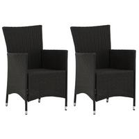 Gartensessel Stapelbar Knick 2er-Set Kunststoff/metall - Silberfarben/Schwarz, KONVENTIONELL, Kunststoff/Metall (60/88/60cm) - Gardenson