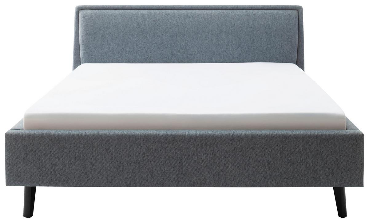 Polsterbett 180x200 cm Frieda Blau - Blau/Schwarz, MODERN, Textil (180/200cm) - Livetastic