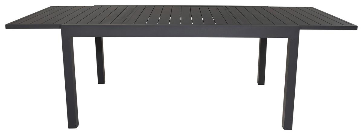 Gartentisch Marbella - Schwarz, KONVENTIONELL, Metall (160/100/75cm) - Gardenson