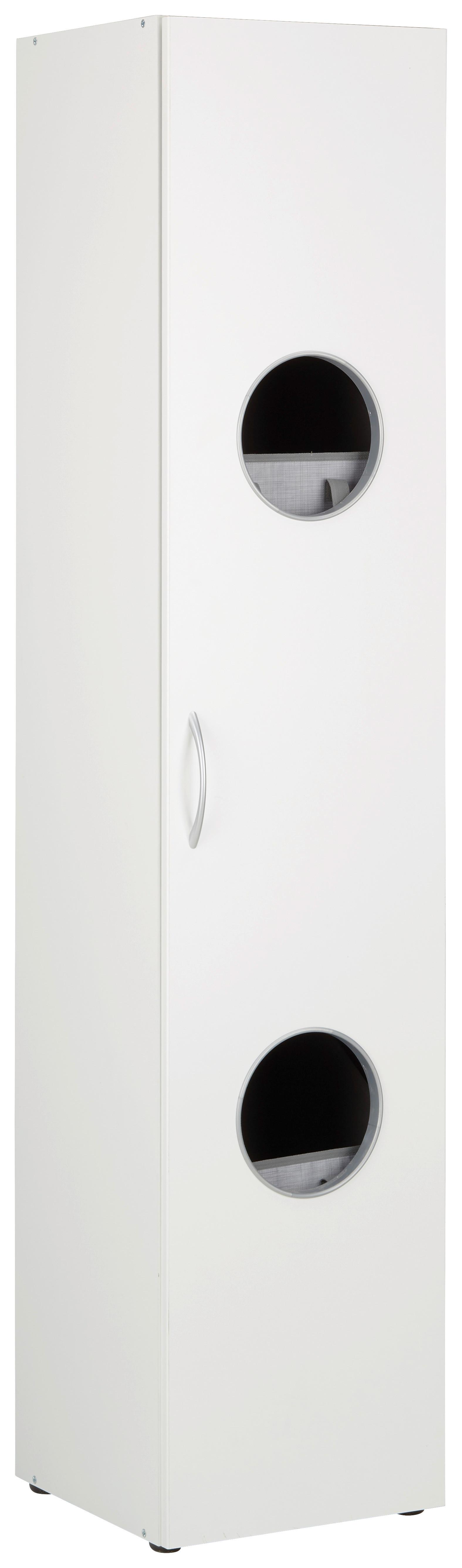 SKŘÍŇ MRK - bílá/barvy hliníku, Konvenční, kompozitní dřevo/plast (40/185cm) - Mömax