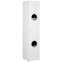 SKŘÍŇ MRK - bílá/barvy hliníku, Konvenční, kompozitní dřevo/plast (40/185cm) - Mömax