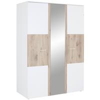Kleiderschrank Alex - Eichefarben/Weiß, KONVENTIONELL, Holzwerkstoff (135/195/60cm)