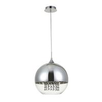 Pendelleuchte Fermi - Transparent/Nickelfarben, Trend, Glas/Metall (30/30/28cm) - MAYTONI