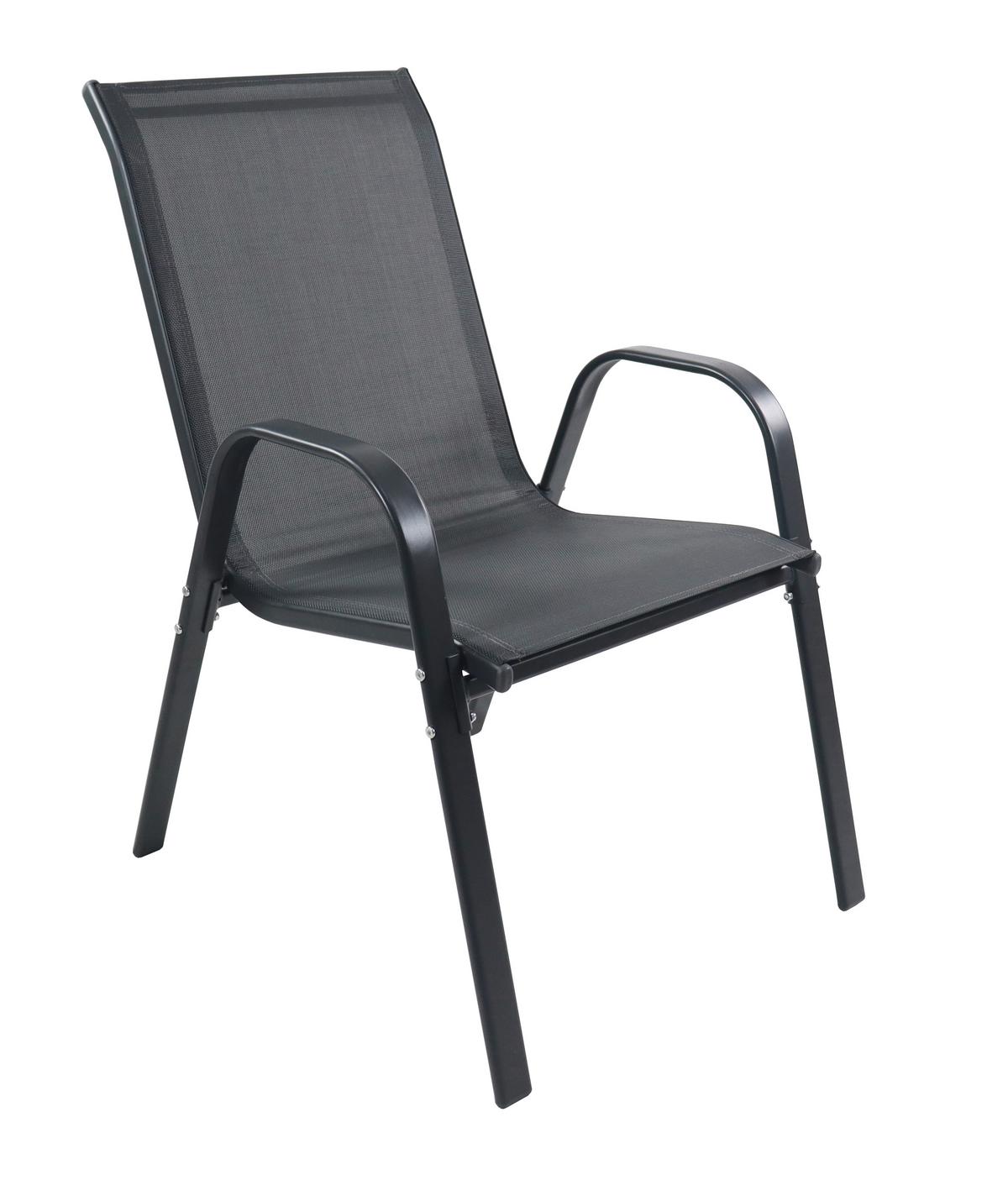Gartenstuhl-Set Sonlas 4-teilig Anthrazit - Anthrazit, MODERN, Kunststoff/Metall (56/89/73cm) - MID.YOU