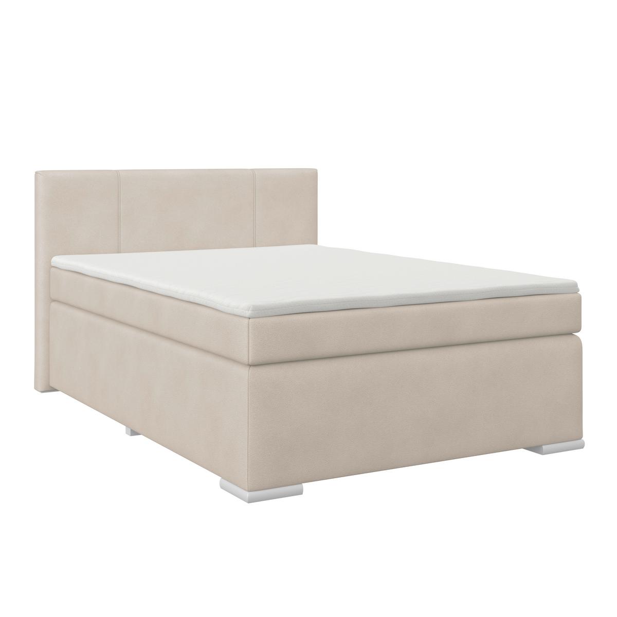 Boxspringbett Mira 1 120x200 - Creme, Basics, Holz/Kunststoff (120/200cm)