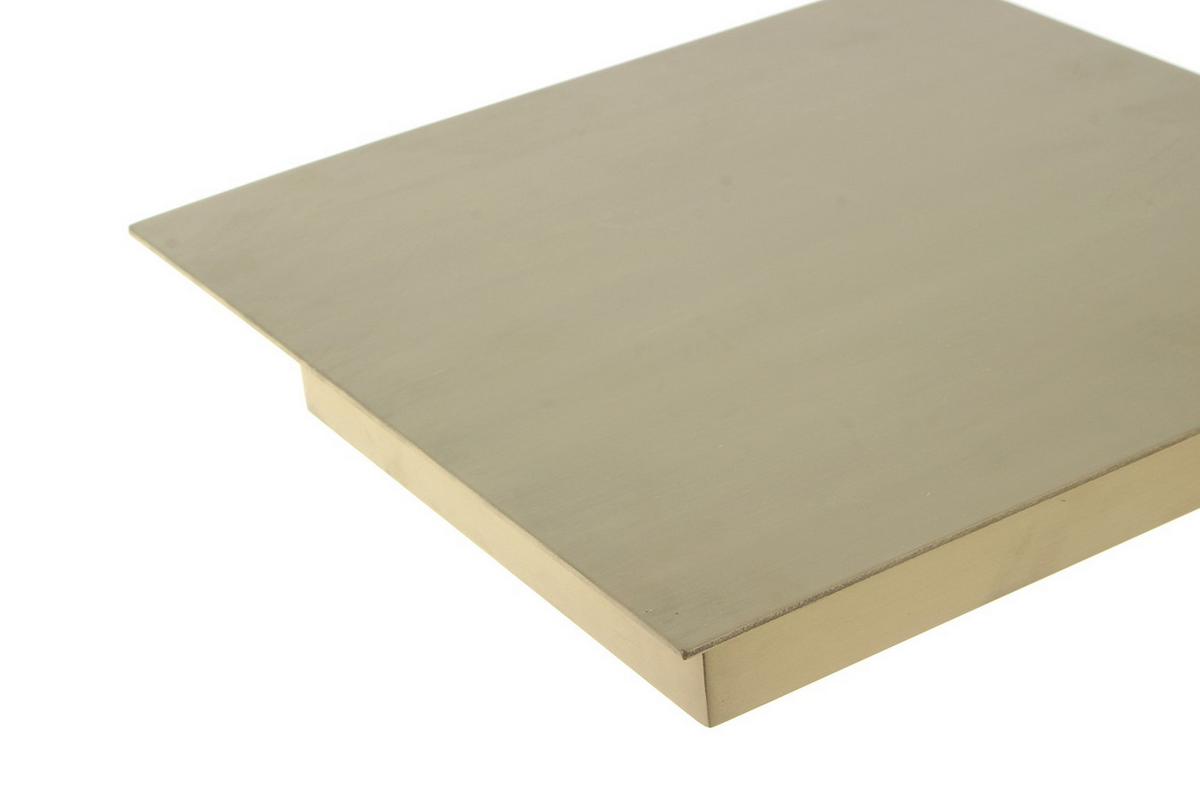 Beistelltisch Oscar Weiß, Goldfarben B: 30cm - Goldfarben/Multicolor, Design, Glas/Stein (30 cm/56 cm/30 cmcm) - Kayoom