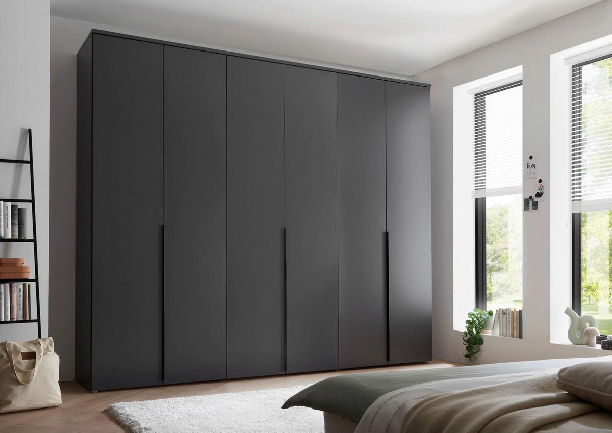 Drehtürenschrank 270 Cm Kevo Graphitfarben - Graphitfarben, MODERN, Holzwerkstoff (270/225/52cm) - Carryhome