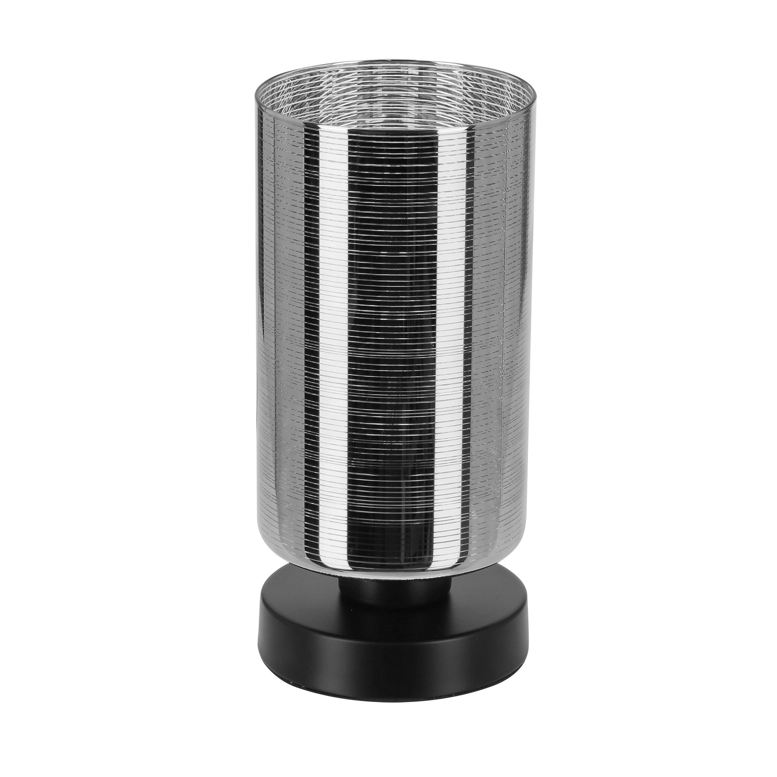 Tischleuchte 41-53893 - Chromfarben/Schwarz, Basics, Glas/Metall (12/12/25cm)