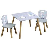 Kindersitzgruppe 3-Tlg. Kiefer Grau/Alpakas - MODERN, Holzwerkstoff - Kesper
